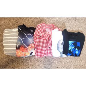 Boys 4T Fall Winter Shirt Bundle 5 Pc Under Armour Athletic Button Up Lot